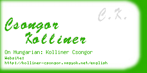 csongor kolliner business card